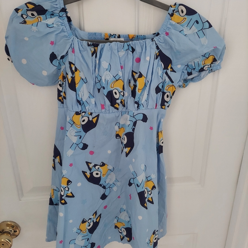 Blue Cartoon Character Dress